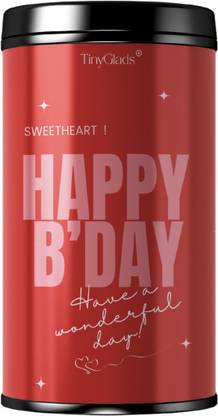 TinyGlads Birthday Gift Chocolate | Truffles Jar with Birthday Wishes | Ready to Gift Truffles