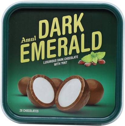 Amul DARK CHOCLATES MINT FLAVOUR EMERALD LUXURIOUS AND TASTY BARS Bars