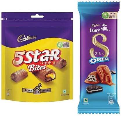 Cadbury 5 Star Chocolate & Silk Oreo Chocolate Bars