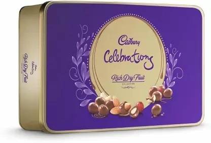 Cadbury Celebrations Rich Dry Fruit Chocolate Gift Box, Bars