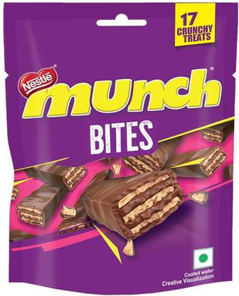 NESTLE Munch Chocolate Coated Crunchy Wafer Share BAG Bars