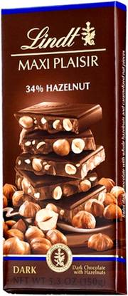 LINDT Maxi Plaisir 34 % Hazelnut Dark Chocolate Bars