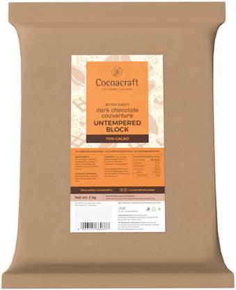 Cocoacraft 70% Cocoa Bitter sweet Dark Chocolate Couverture Block Bars