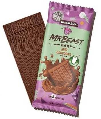 Feastable Mr Beast Feastables Milk Chocolate Delicious Smooth & Creamy Perfect For Dessert Bars