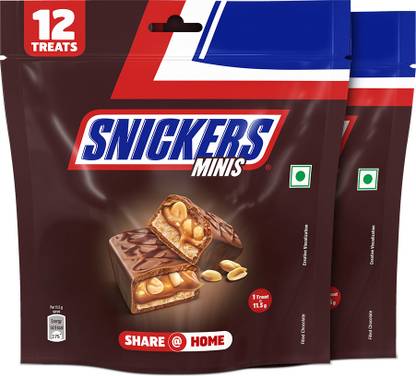 Snickers Miniatures Peanut Filled Chocolates Bars, Loaded with Nougat & Caramel