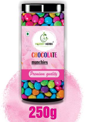 Hobby Herbs Chocolate Munchies 250gm |Chocolate Buttons | Chocolate for Cake Decorations | Truffles