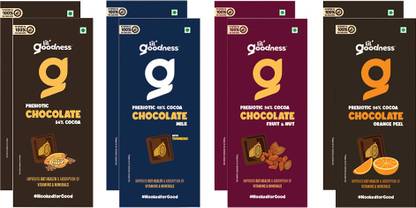 LiL Goodness Assorted Prebiotic Chocolates-35gms Pack of 8 Bars