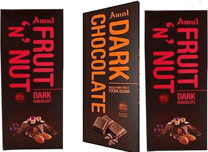 Amul Fruit N Nut Dark Chocolate Bar & Dark Chocolate Bars