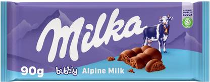 milka 100% Alpine milk chocolate Bubbly (IMPORTED FROM SWITZERLAND) Bars