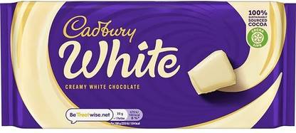 Cadbury Creamy White Chocolate Block is a Smooth & Creamy Vanilla Flavour (UK) Bars