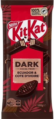 Nestle Kitkat Dark Chocolate Block | Crisp Wafer with Rich Dark Chocolate Bars