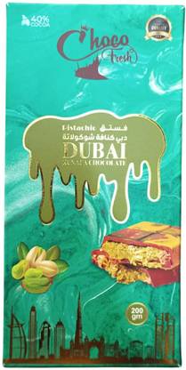 kunafa Choco Fresh Dubai Chocolate | 40% Cocoa Milk Chocolate With Pistachio Cream Bars