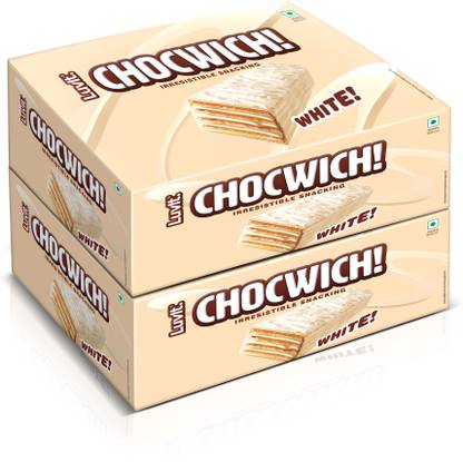 LuvIt Chocwich White with Crunchy Wafers Coated with the layers of rich White Chocolate Bars