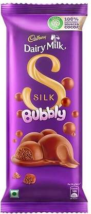 Cadbury Dairy Milk Silk Bubbly Chocolate Bar Bars