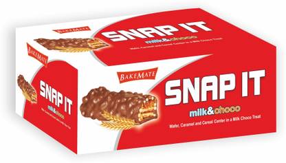 BAKEMATE Snap It Milk & Choco Caramel and Cereal Center in a Milk Choco Treat Caramels