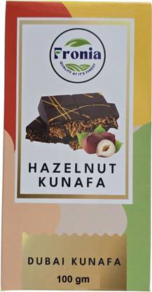 fronia Kunafa Dubai Chocolate Bar With Hazelnut 100gm Bars