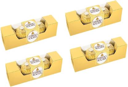 FERRERO ROCHER Exquisite Hazelnut and Milk Chocolate Gift Truffles