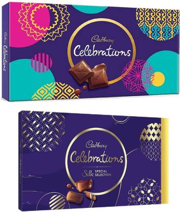 Cadbury Celebrations Combo(1 X Silk Selection, 233g + 1 X Celebrations, 130.9g) Crackles