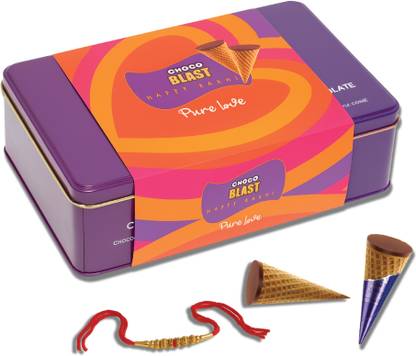 Pure Temptation Chocolate Gift Box | Gold Waffle Cones | Premium Choco filled waffle cone Bites
