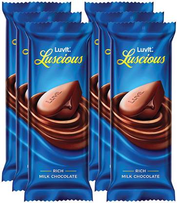 LuvIt Luscious Milk Chocolate Bars | Multipack | Deliciously Smooth | Bars
