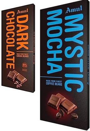Amul Dark Chocolate & Mystic Mocha Chocolate Bars