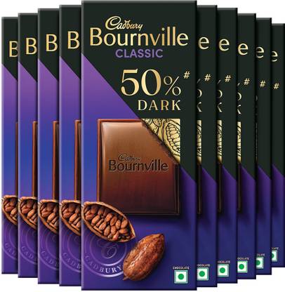 Cadbury Bournville Rich Cocoa 50% Dark Chocolate Bars