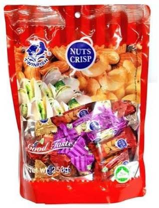 Nuts Crisp Chinese Toffee With Delicious Asstd Flavour Peanut, Almond, Pista, Cashew Bites