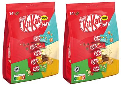 NESTLE Kitkat Mini Mix Assortment Of Chocolate Variety (Pack of 2) Bars
