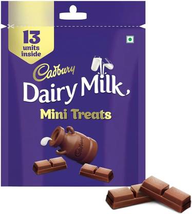 Cadbury DAIRY MILK MINI TREATS CHOTU PACK 13 UNITS IINSIDE MILKY CHOCOLATE Bars