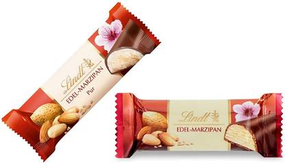 LINDT Edel Marzipan Filled Fine Tart Milk Chocolate With Fine Marzipan Bars