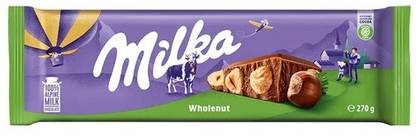 milka Whole Hazelnuts with Smooth & Creamy Milk Chocolate Bars
