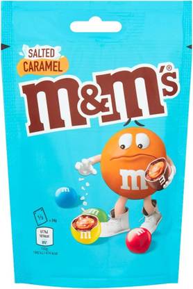 m&m's Salted Caramel smooth caramel and crunchy salt inside Bites