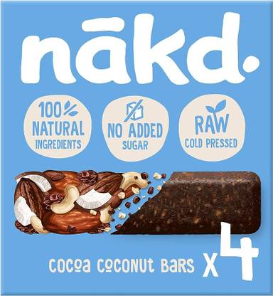 Nakd Raw Fruit & Nut Bars No Added Sugar Milk Chocolate Coconut Flavour Bars