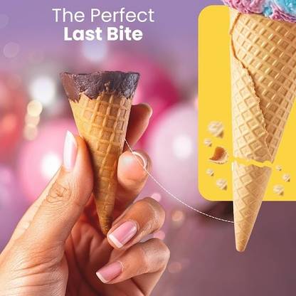 Pure Temptation Chocoblast - Premium Gold Chocolate Filled Waffle Cones - Orange Flavour | Cone Bites