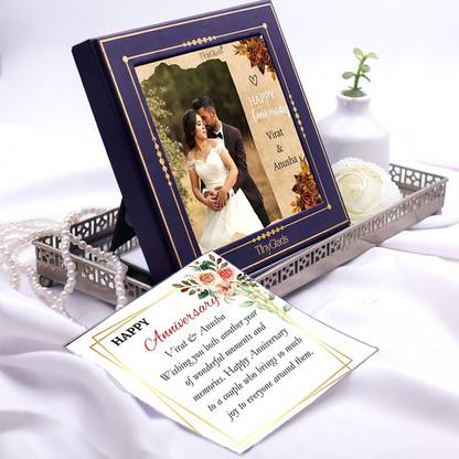 TinyGlads Delightful Customized Chocolates A Perfect Gift for Couple Photoframe Box Truffles