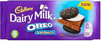 Cadbury Dairy Milk Oreo Sandwich Bar Combines Layers Of Smooth Vanilla Cream Bars