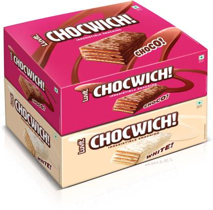 LuvIt Chocwich Brown & Chocwich White Wafer Chocolates | Crunchy & Delicious | Bars