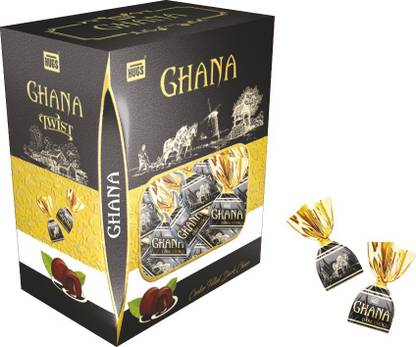 HUGS Ghana Twist Dark Chocolate | Chocolate Gift Box (36 pcs) Truffles