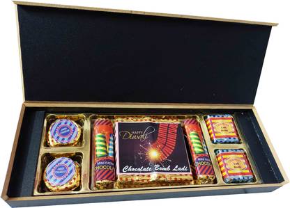 FabBites Chocolate Gift Box/Pack/Hamper for Diwali Cracker Shape Special Diwali Chocolate Bars