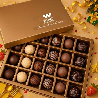 WINNI CELEBRATE RELATIONS Premium Belgian Truffle Chocolates Gift Box | Imported Chocolate Bouquet Hamper Truffles