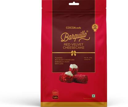 BARQUILLO Red Velvet Premium Chocolate filled with Vanilla Flavoured Cream Bites