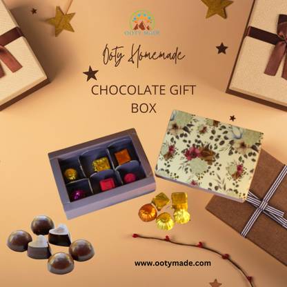 Ooty Made.Com Ultimate Chocolate Gift Box - Handmade Assorted Ooty Chocolate Gift pack Bars
