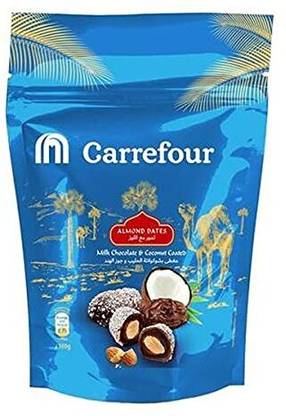 Carrefour Almond Dates Milk Chocolate Coated With Coconut Fudges