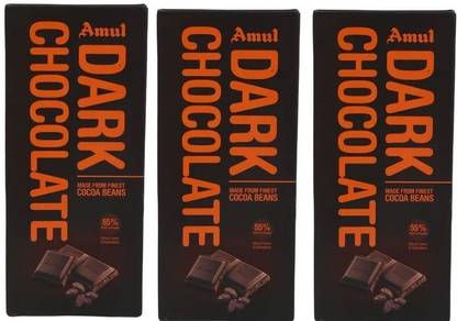 Amul Dark Chocolate- 55% Rich In Cocoa Bars