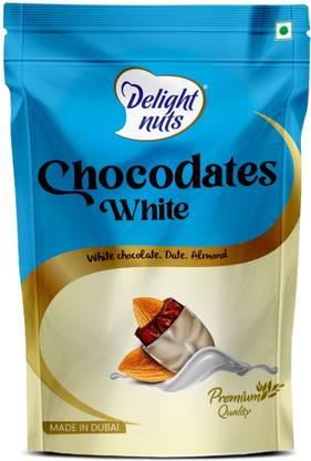 Delight nuts Chocodates White (White Chocolate, Date & Almond) Bites