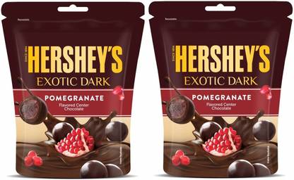 HERSHEY'S Exotic Dark Chocolate Pomegranate Fudges