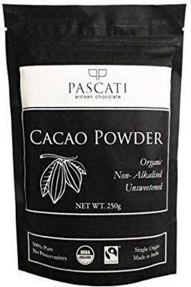 Pascati Chocolate, Cacao Powder, USDA Organic & Fairtrade Bites