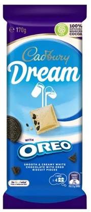 Cadbury Dream Smooth & Creamy White Chocolate With Oreo Biscuit Pieces Bars