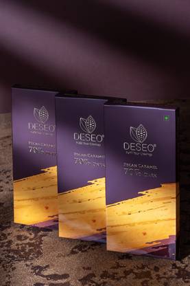 Deseo PECAN CARAMEL 70% DARK CHOCOLATE BAR Bars