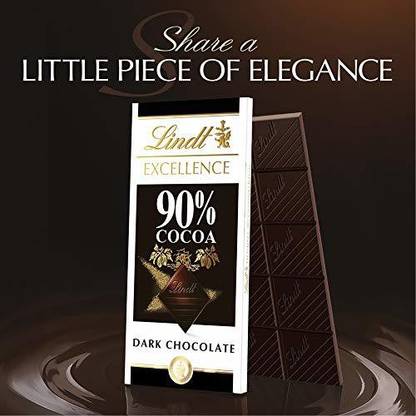 LINDT Excellence 90% Cocoa Dark Chocolate (IMPORTED FROM SWITZERLAND) Bars